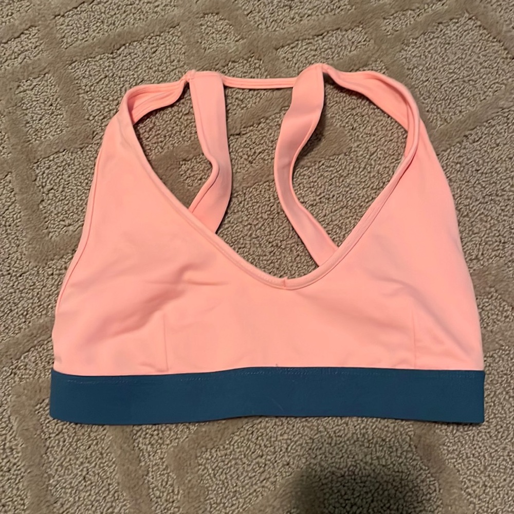Jo Jax dance top. Peach and blue
